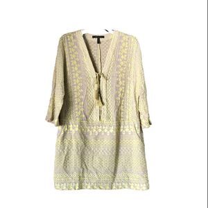 BCBGMAXAZRIA Milana Embroidered Wool Blend Mini Dress - L
